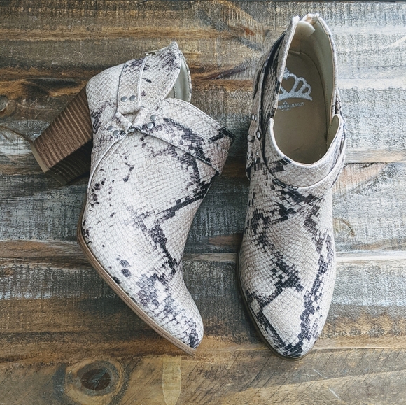 fergalicious snakeskin booties